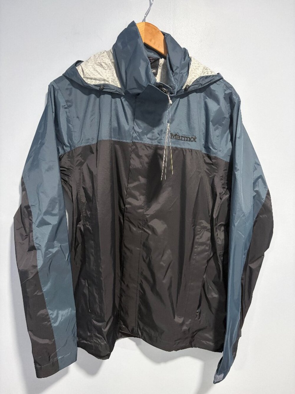 Marmot Mens PreCip Eco Jacket- Black/Thunderhead